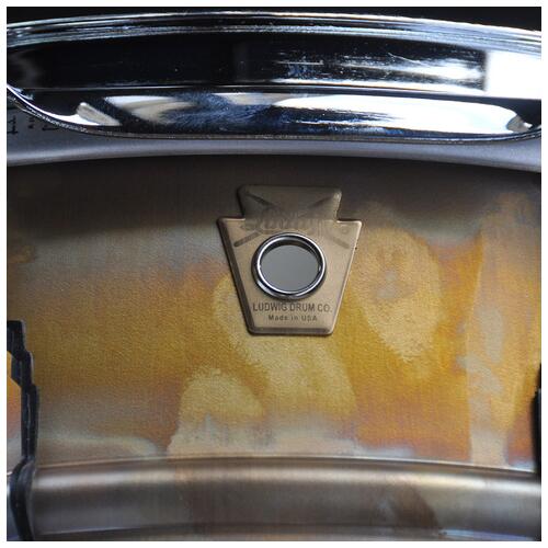 Image 7 - Ludwig LB464R 14″ x 6.5″ Raw Brass Phonic Snare Drum